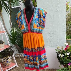 London Times Swim Coverup/Mini Dress Size 8P